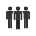 Business team icon. Businessmen standing togeher. corporate team. Leadership metaphor.